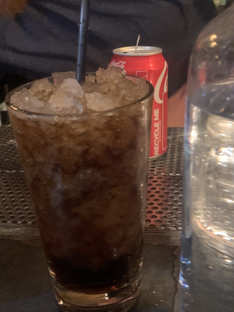 Coca Cola with crushed ice.