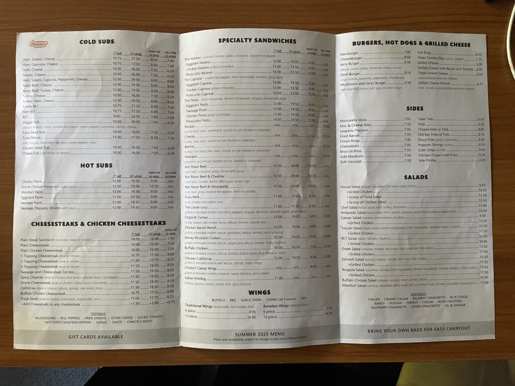 Jerry's Pizza & Sub - Menu 2 of 2
