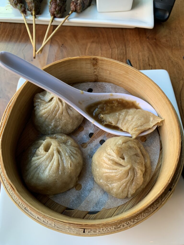 ChoLon Downtown - Soup dumplings and inside of the soup dumpling
