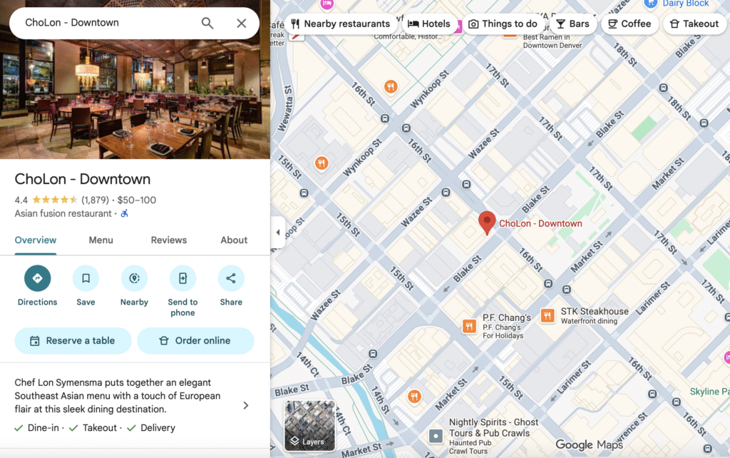 ChoLon - Downtown - Map