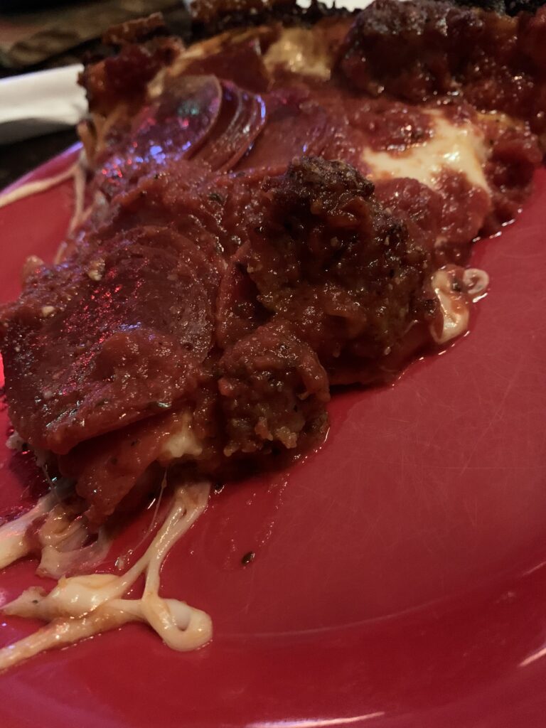 Pequod's Pizza - side profile close up