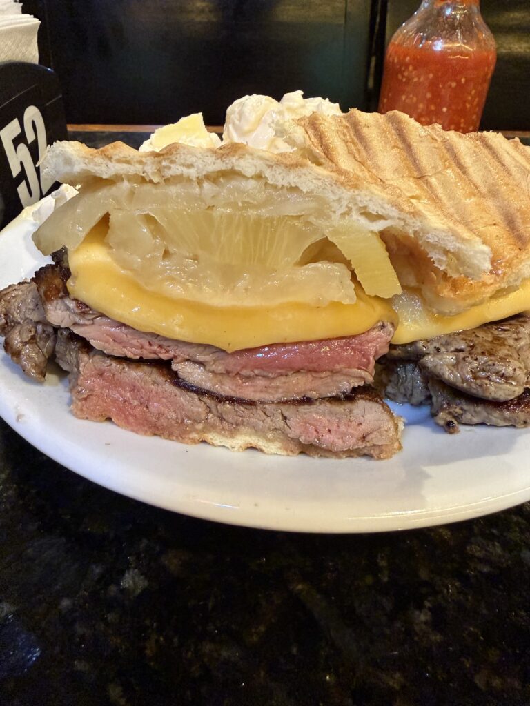Parada de Copa Restaurante - Close up of steak sandwich