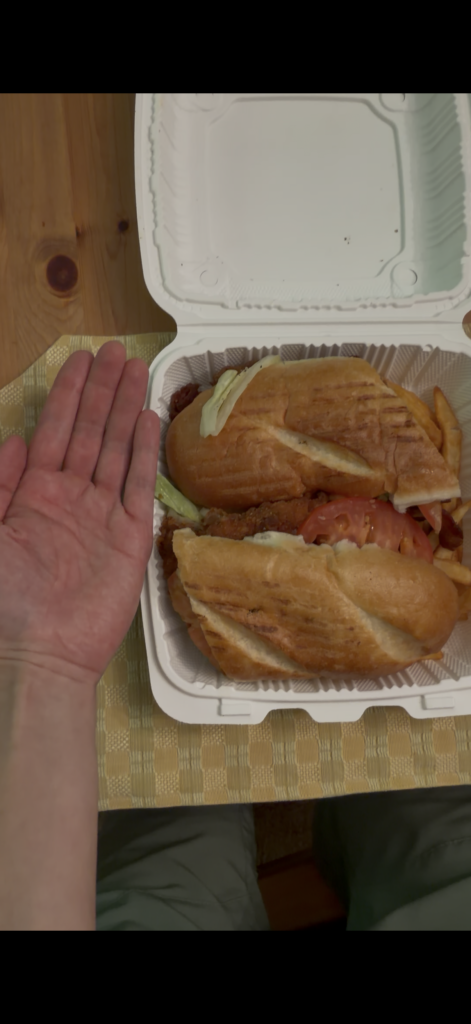 Firehouse Bagel (Branchville) - hand size comparison