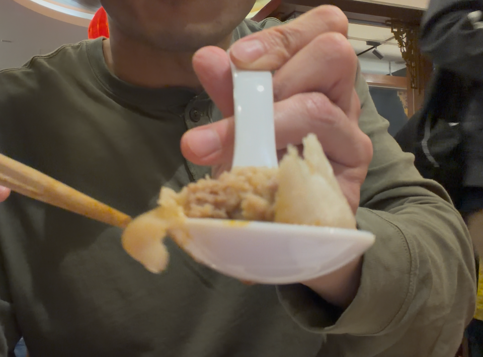 Nan Xiang Soup Dumplings - Inside pork soup dumpling